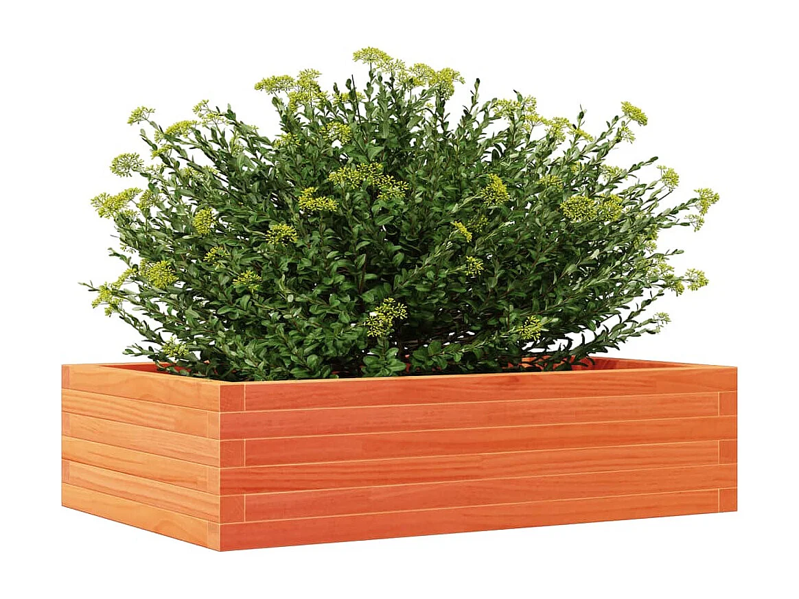 Fioriera Giardino Marrone Cera 90x60x23 cm Legno Massello Pino