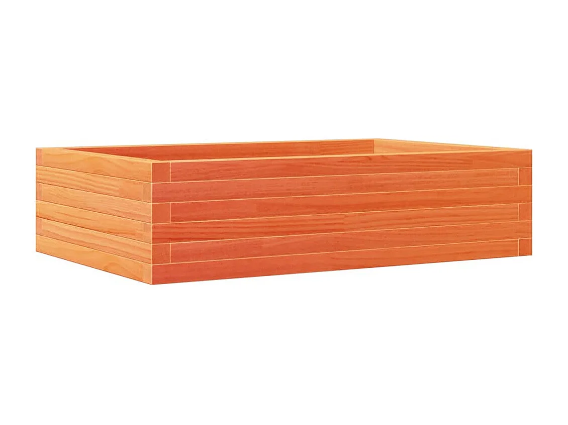 Fioriera Giardino Marrone Cera 90x60x23 cm Legno Massello Pino