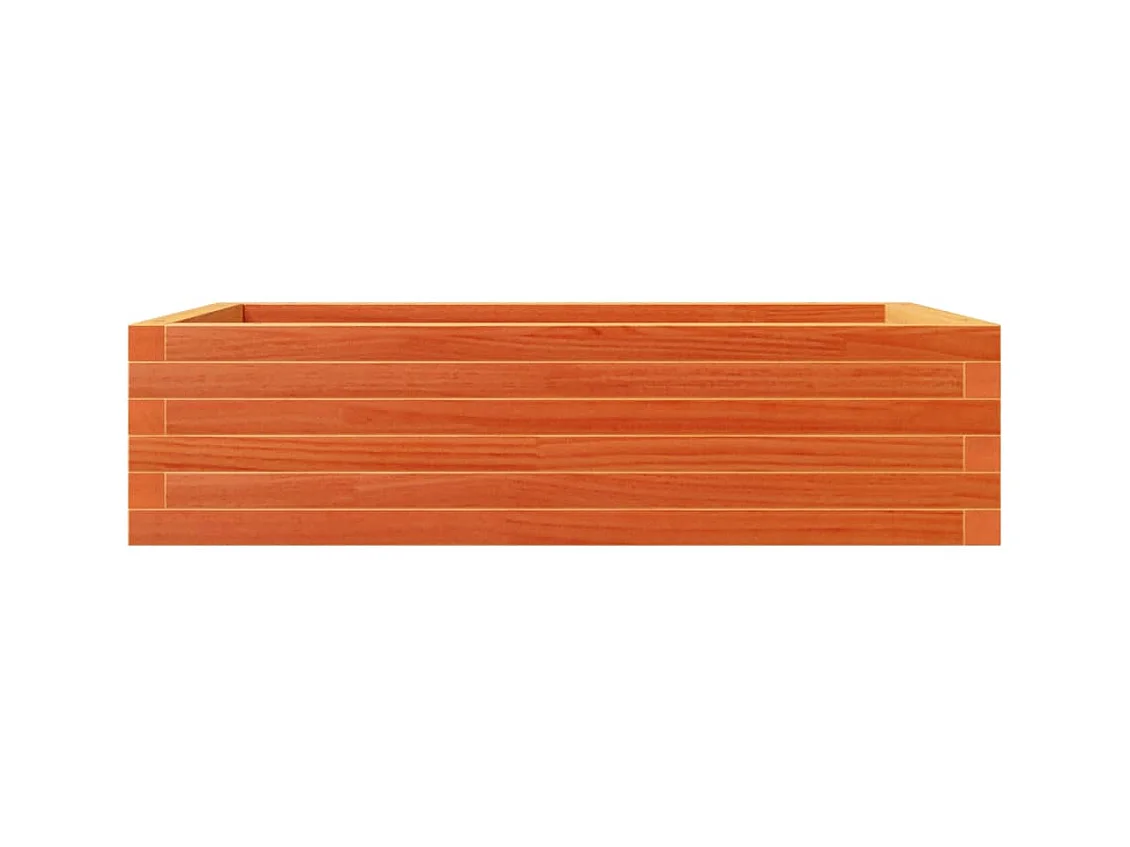 Plantenbak 90x60x23 cm massief grenenhout wasbruin