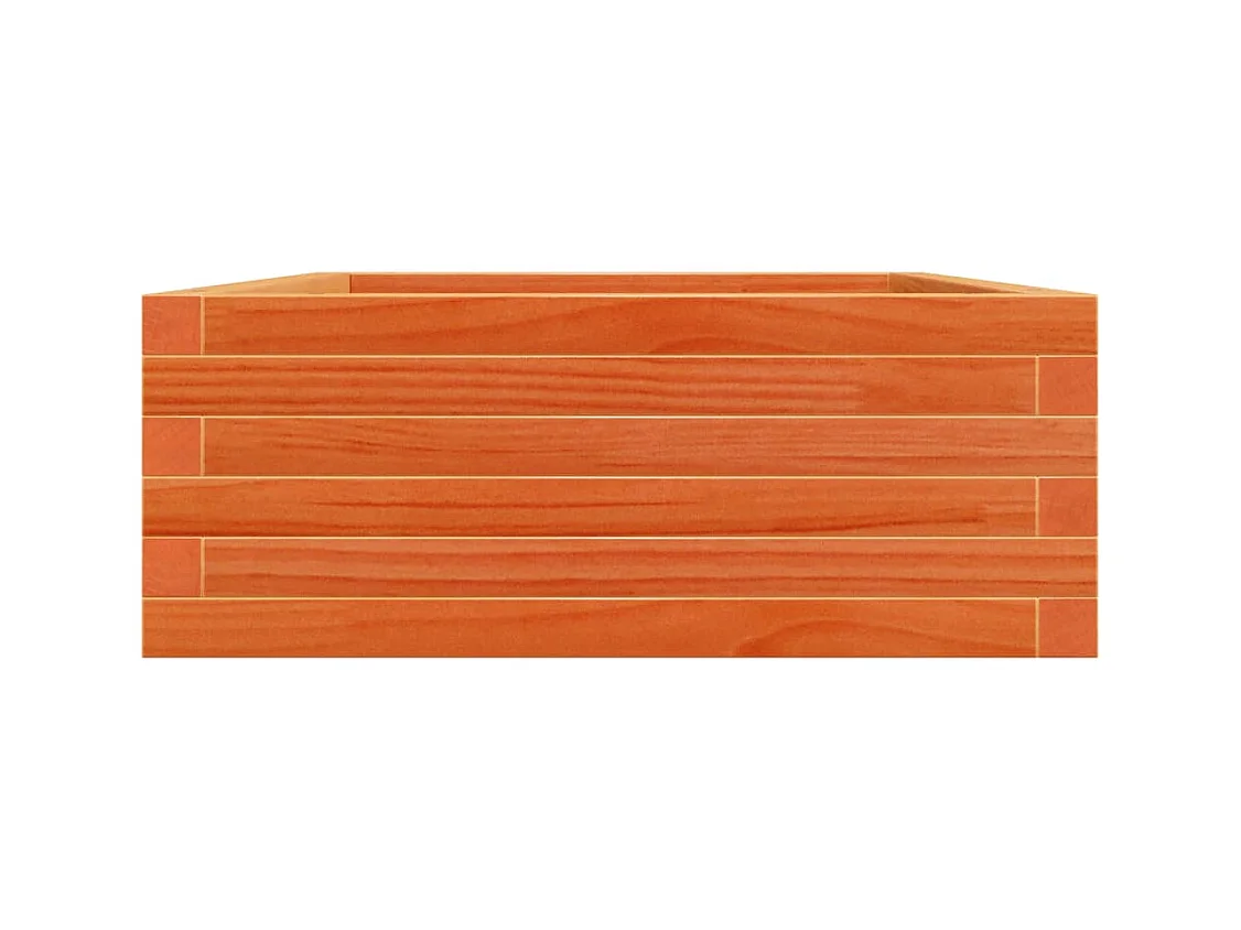 Plantenbak 90x60x23 cm massief grenenhout wasbruin
