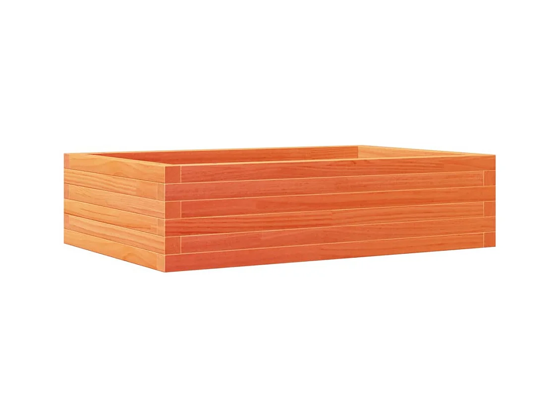 Plantenbak 90x60x23 cm massief grenenhout wasbruin