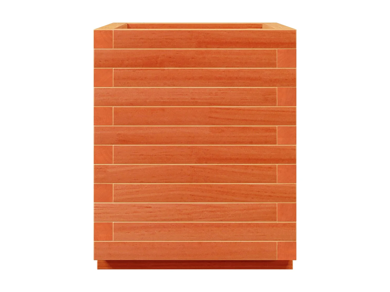 Jardinière cire marron 40x40x49,5 cm bois de pin massif