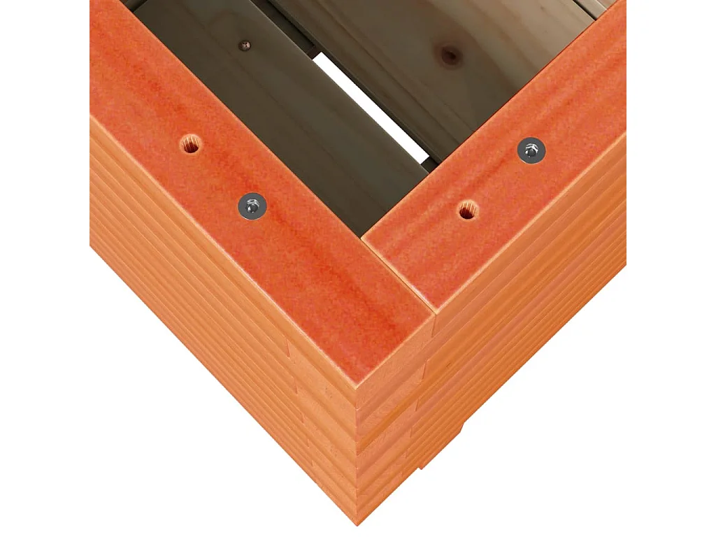 Jardinière cire marron 40x40x49,5 cm bois de pin massif