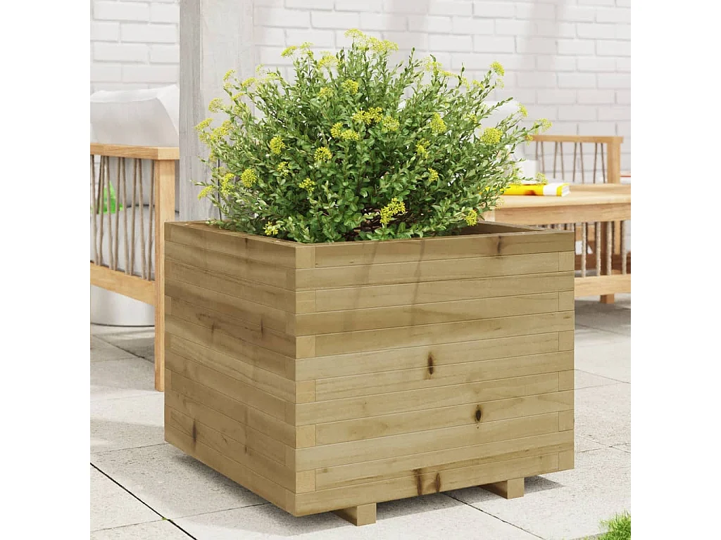 Jardinière 60x60x49,5 cm bois de pin imprégné