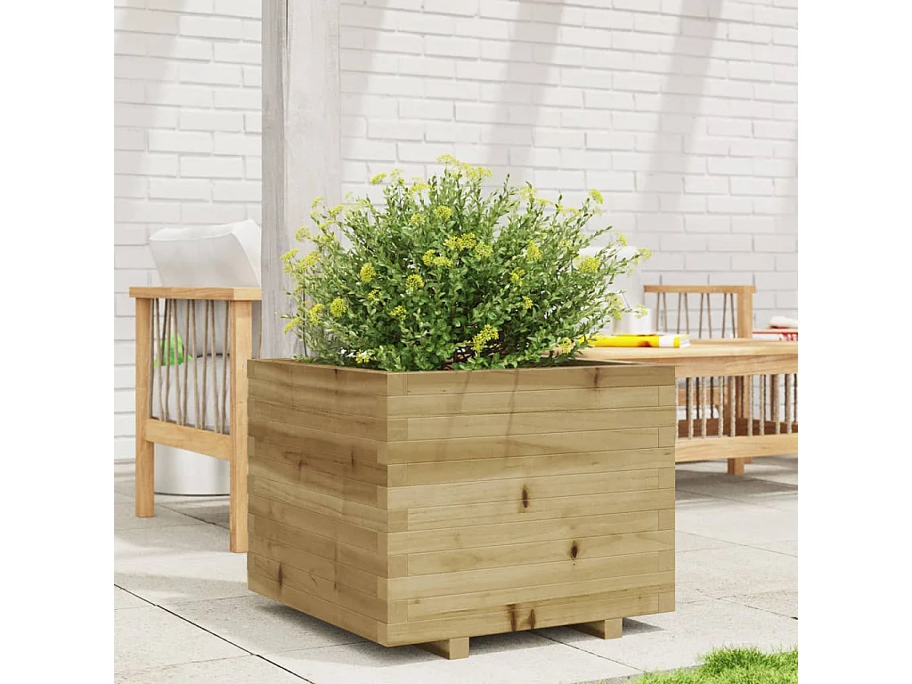 Jardinière 60x60x49,5 cm bois de pin imprégné