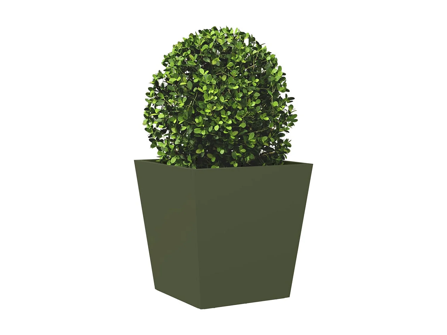 Jardinière vert olive 40x40x40 cm acier