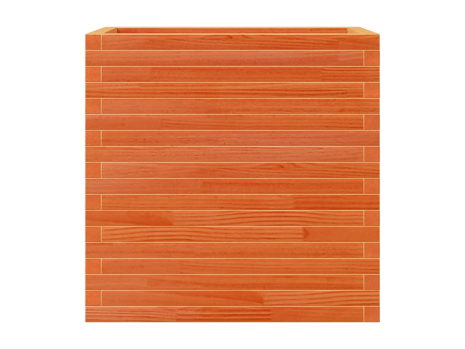 Jardinière cire marron 70x40x68,5 cm bois de pin massif