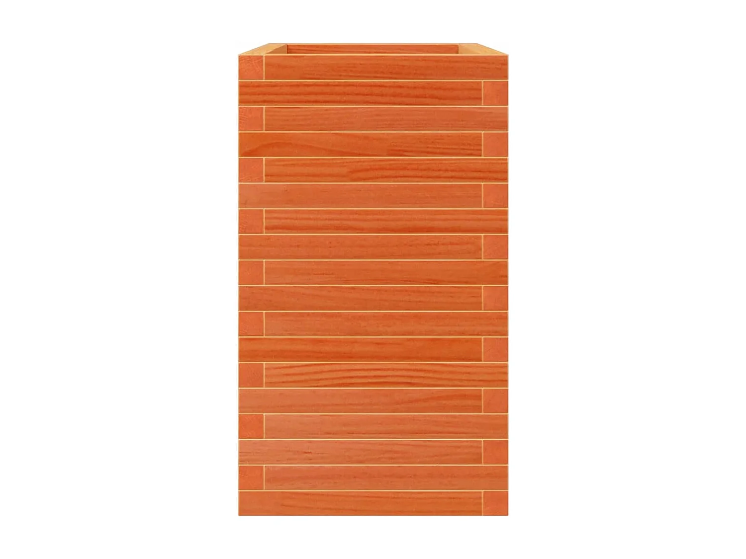 Jardinière cire marron 70x40x68,5 cm bois de pin massif