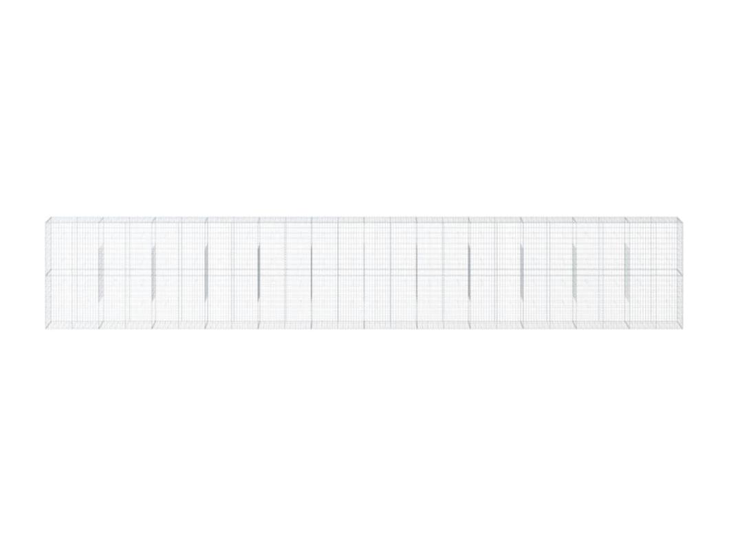 Cesto gabião com cobertura 1200x50x200 cm ferro galvanizado