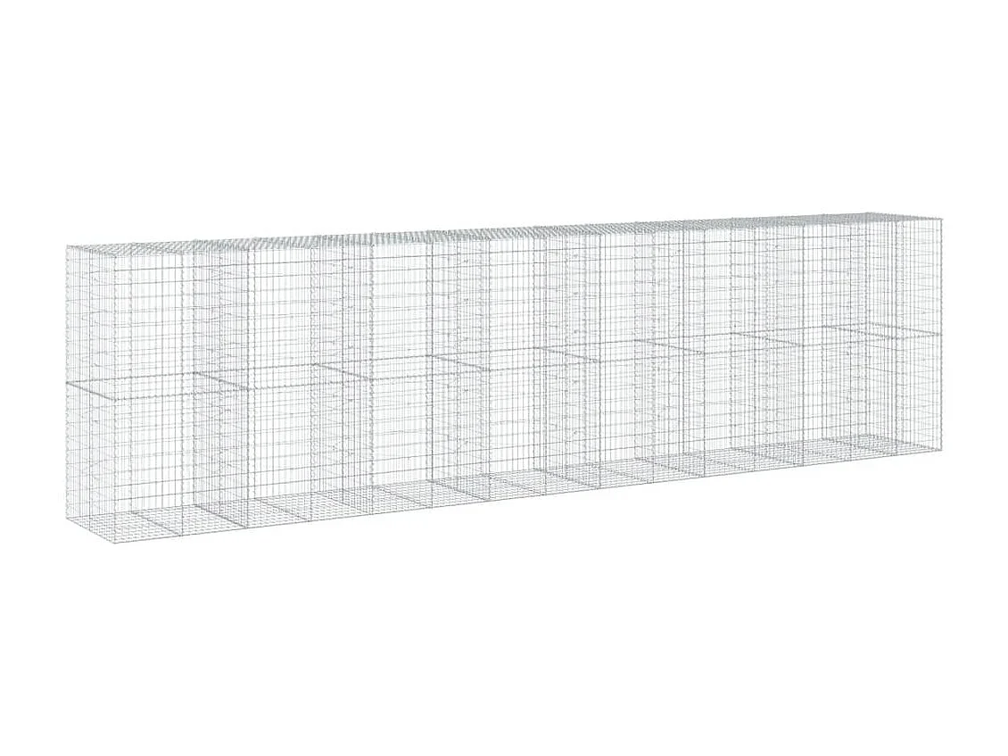 Panier gabion avec couvercle 750x100x200 cm fer galvanisé