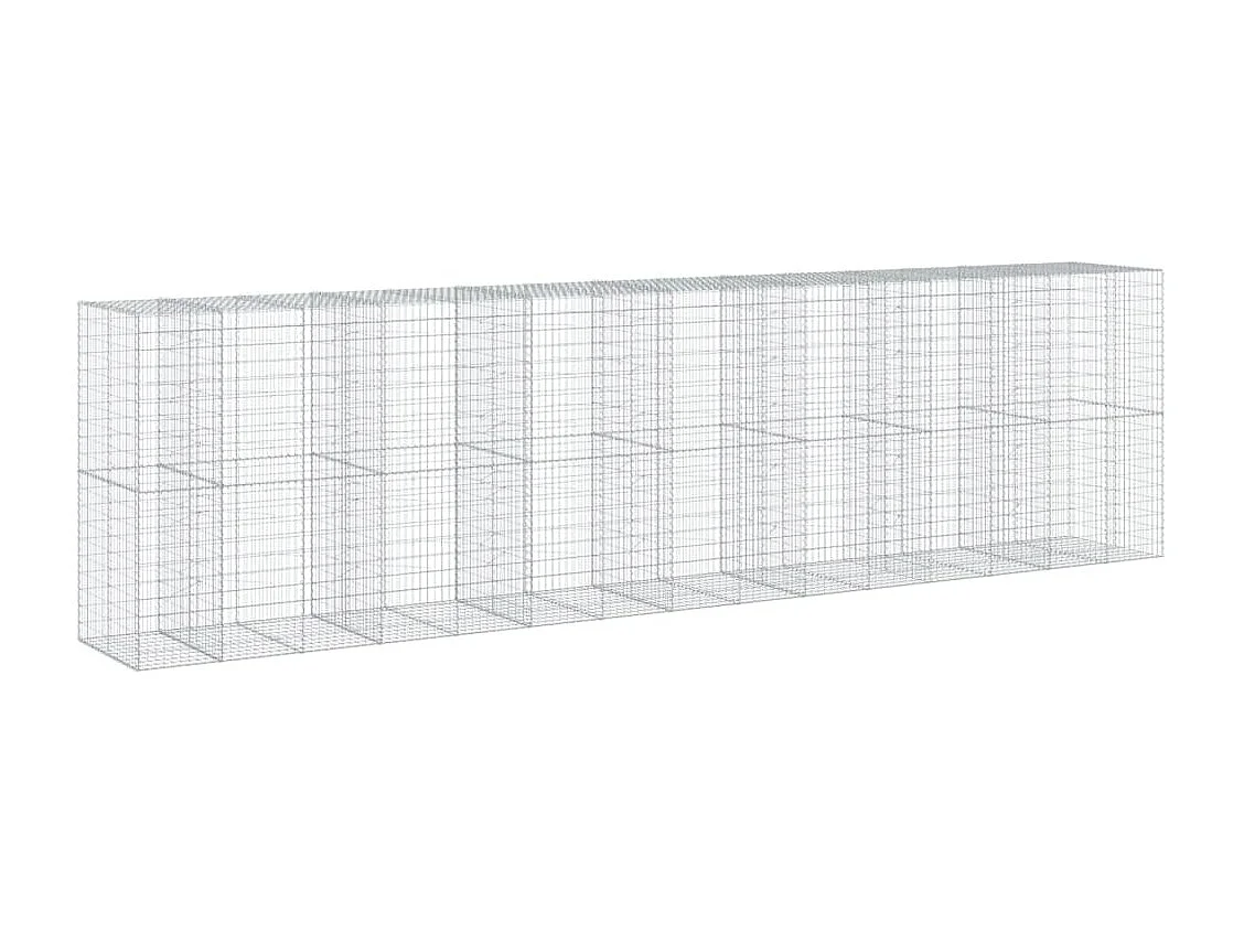 Panier gabion avec couvercle 750x100x200 cm fer galvanisé
