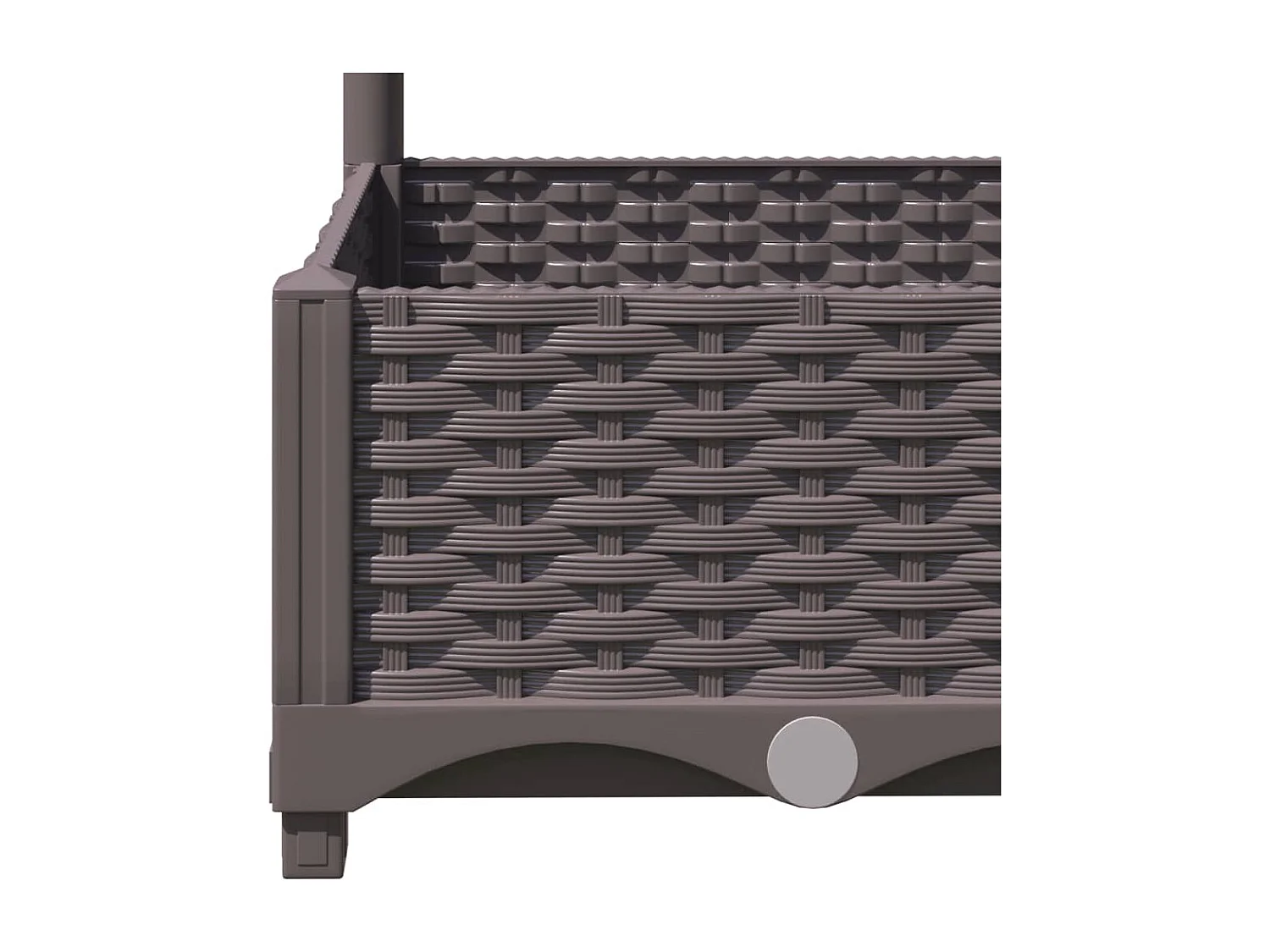 Plantenbak met latwerk 120x120x121,5 cm polypropeen bruin