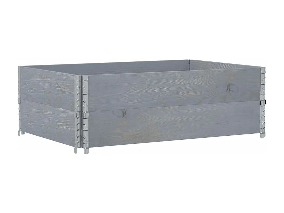 Vaso/floreira para jardim 120x80 cm pinho maciço cinzento