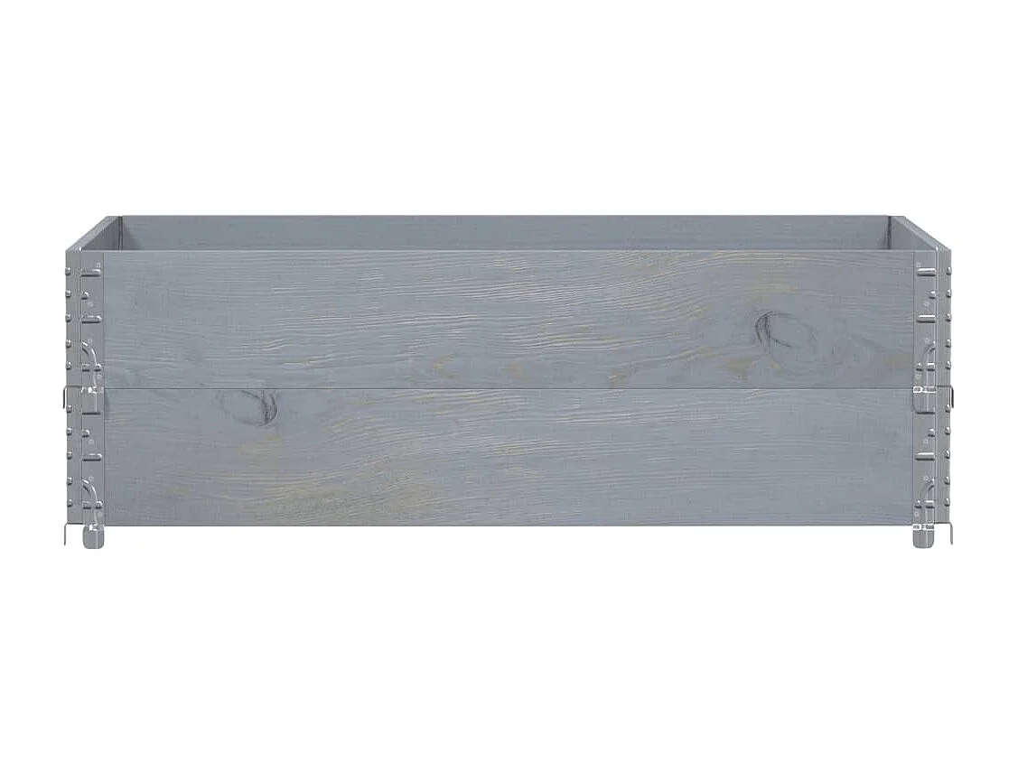 Vaso/floreira para jardim 120x80 cm pinho maciço cinzento