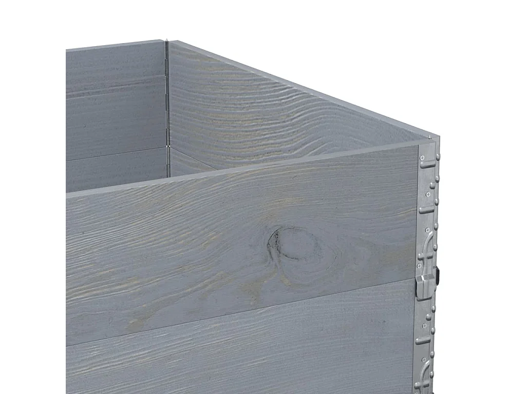 Vaso/floreira para jardim 120x80 cm pinho maciço cinzento