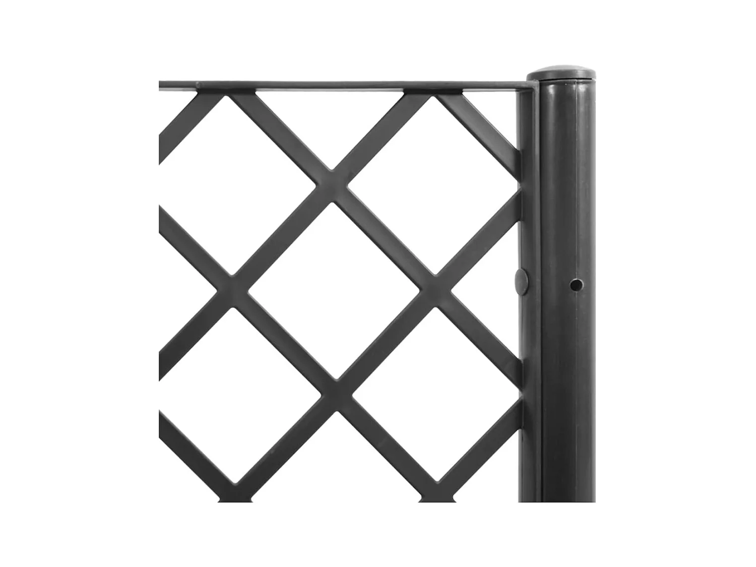 Pflanzkübel mit Rankgitter Schwarz 160x120x140 cm PP