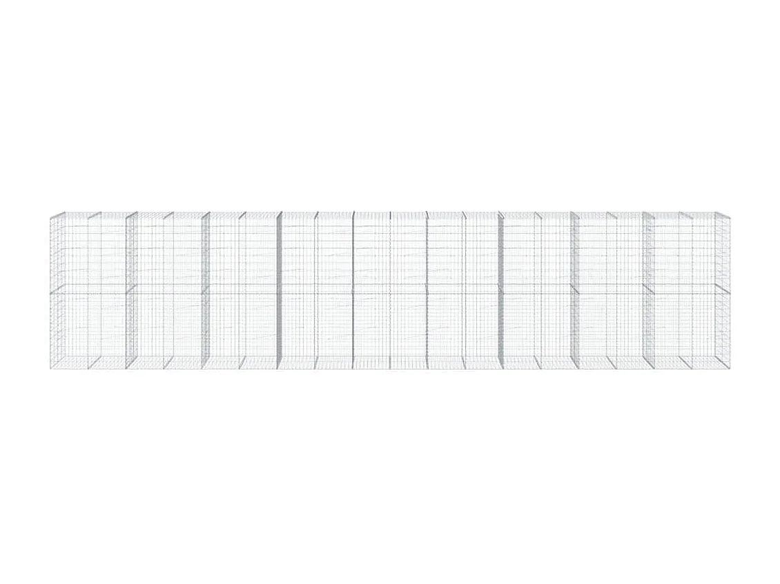 Panier gabion avec couvercle 900x100x200 cm fer galvanisé