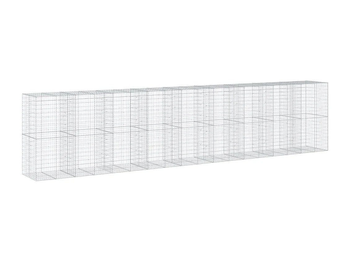 Panier gabion avec couvercle 900x100x200 cm fer galvanisé
