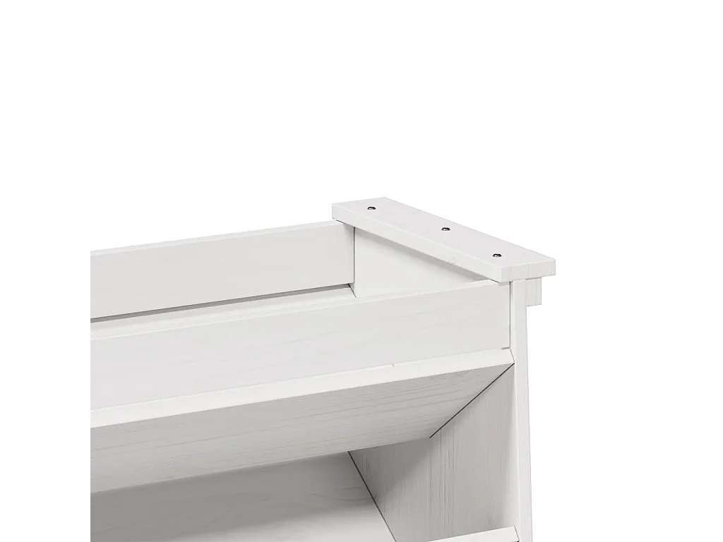 Jardinera hierbas 6 niveles madera maciza blanca 69x40x101,5 cm