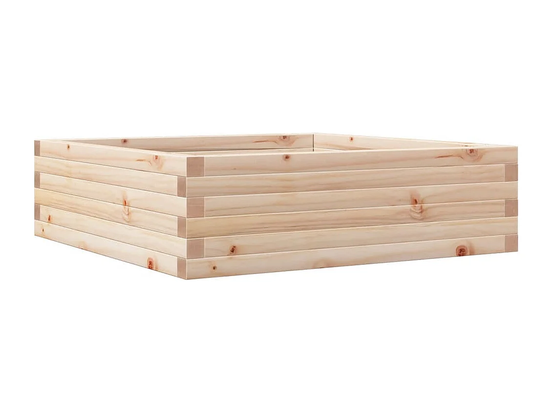 Jardinera de madera maciza de pino 80x80x23 cm