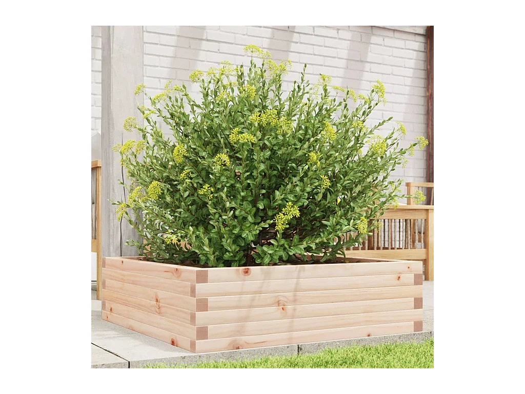 Jardinière 80x80x23 cm bois de pin massif