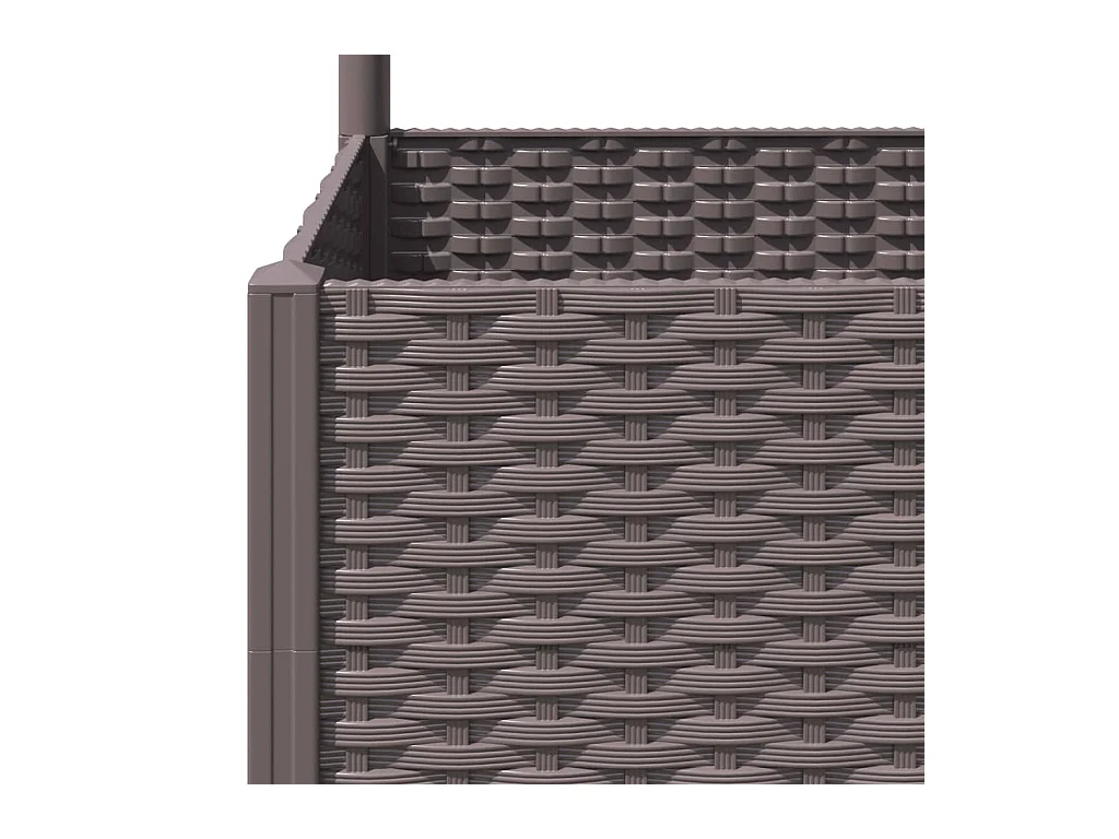 Fioriera da Giardino con Graticcio Marrone 80x40x136 cm in PP