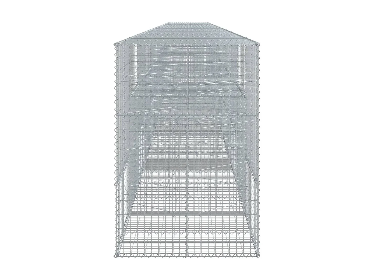 Panier gabion avec couvercle 1200x100x150 cm fer galvanisé