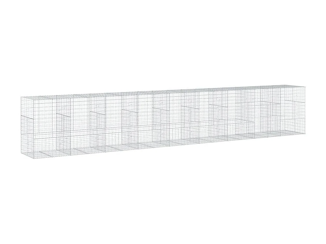 Panier gabion avec couvercle 900x100x150 cm fer galvanisé
