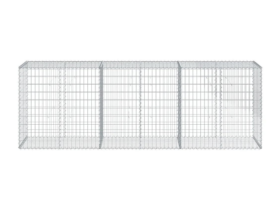 Cesto gabião com cobertura 300x50x100 cm ferro galvanizado