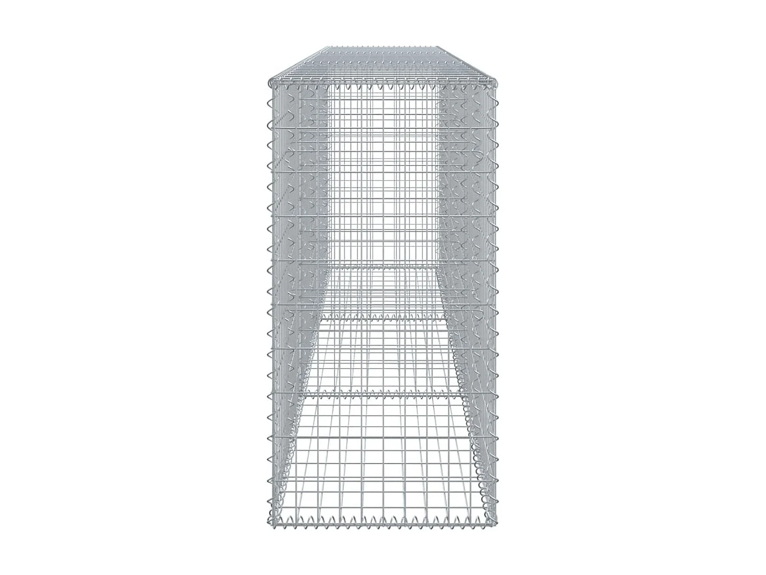 Cesto Gabbione con Copertura 300x50x100 cm in Ferro Zincato