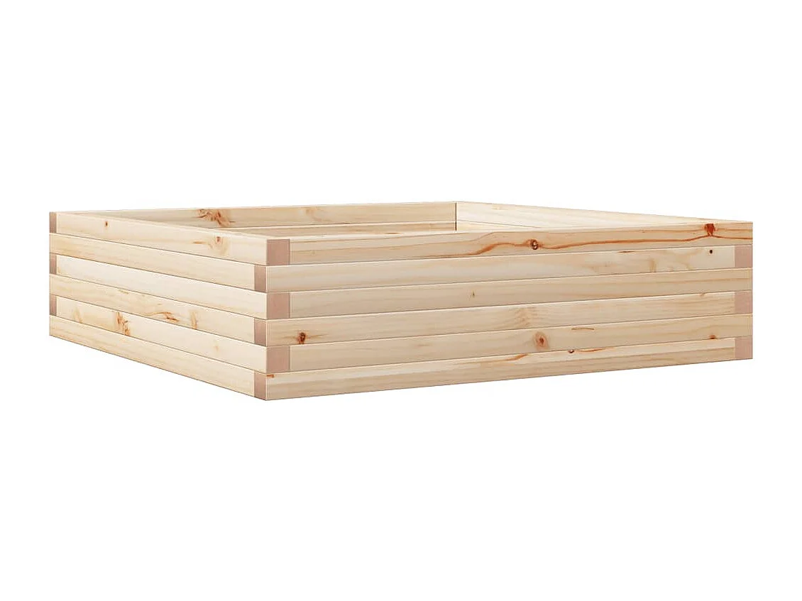 Jardinière 90x90x23 cm bois de pin massif