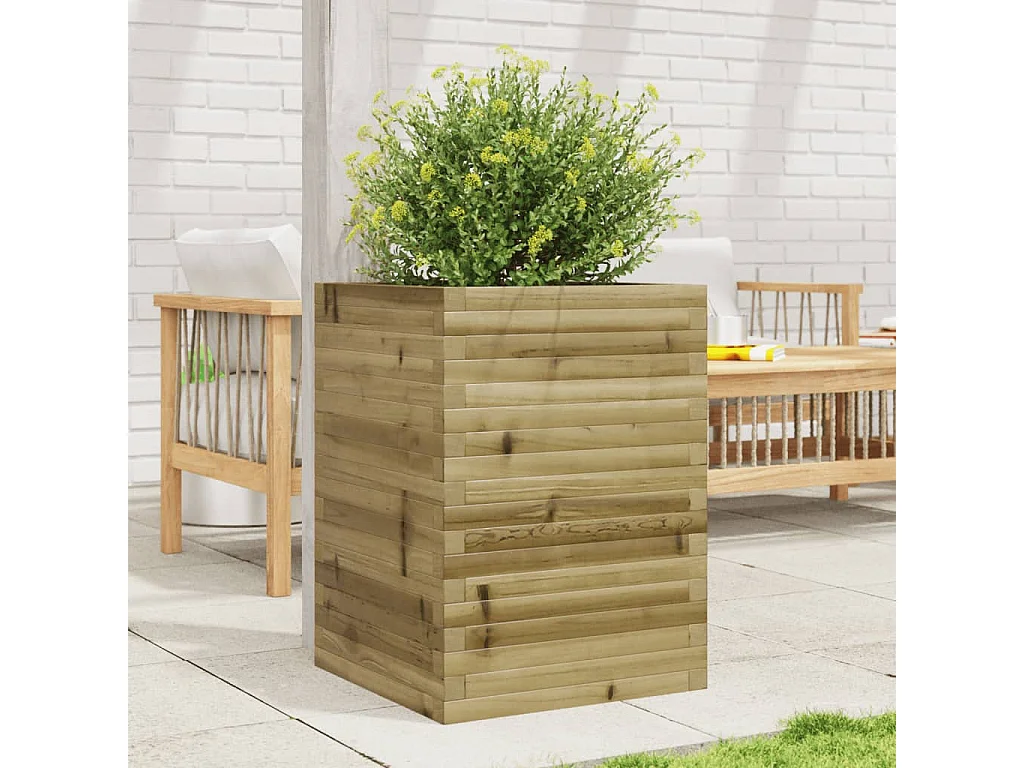 Jardinière 50x50x68,5 cm bois de pin imprégné