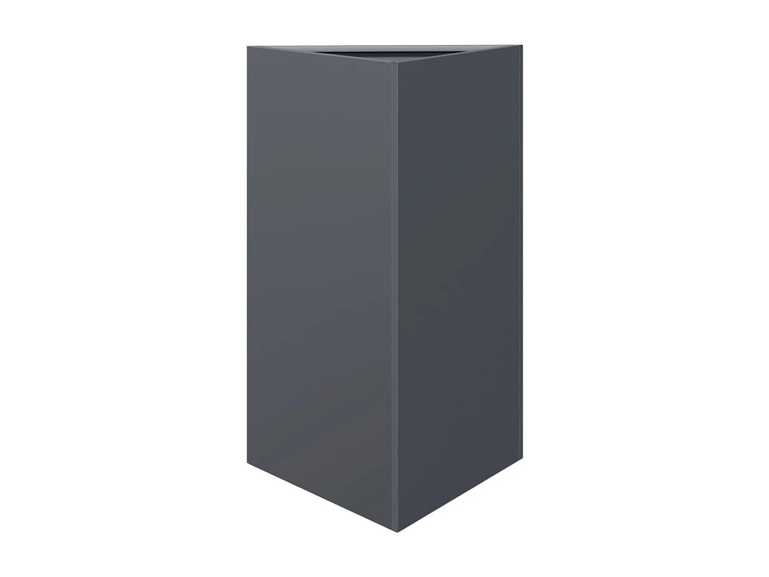 Jardinières 2 pcs anthracite triangulaire 50x43x75 cm acier