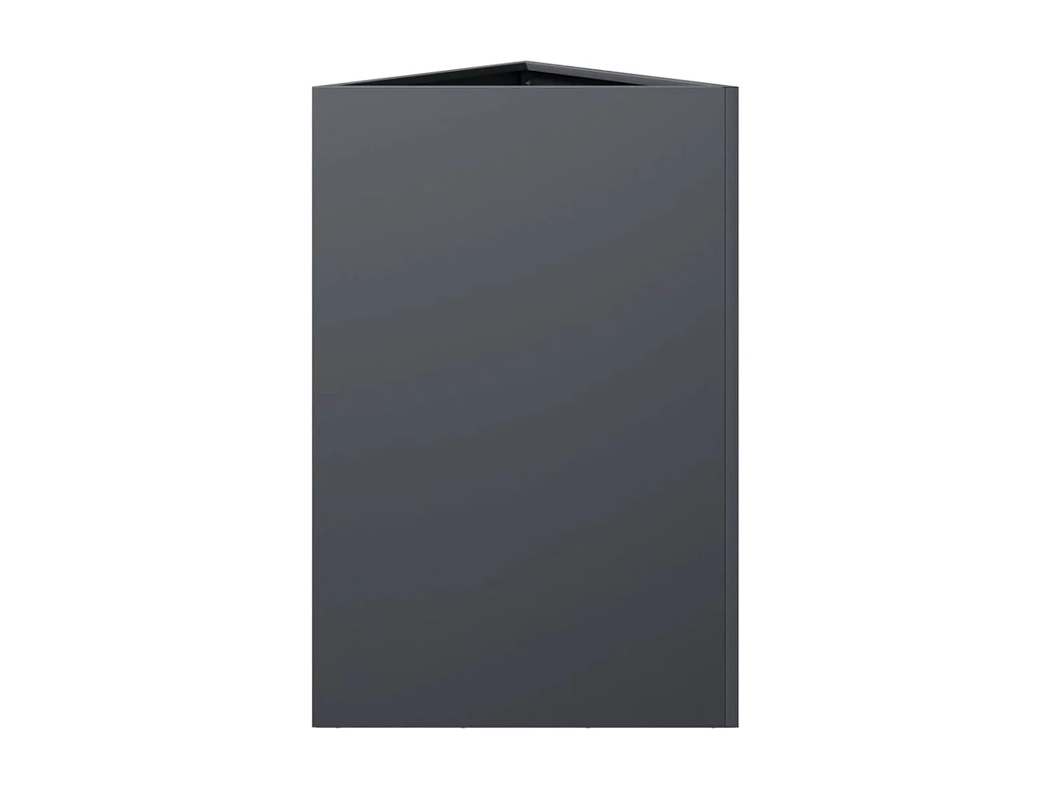 Jardinières 2 pcs anthracite triangulaire 50x43x75 cm acier