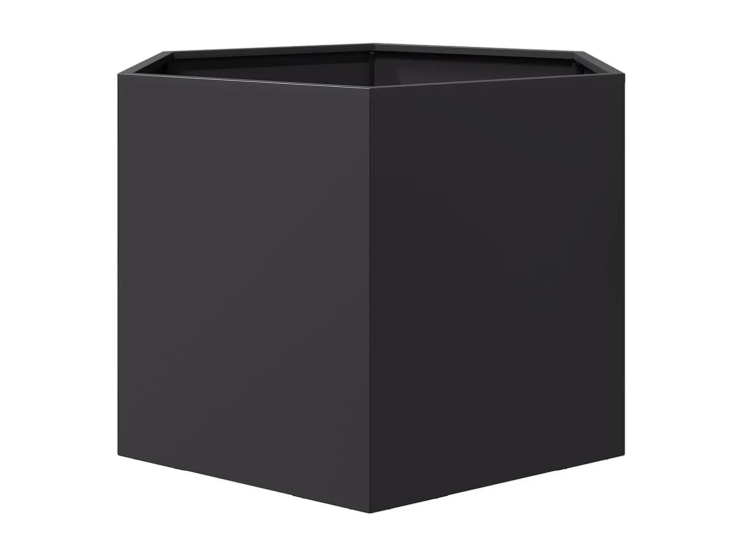 Jardinière noir hexagone 69x60x45 cm acier