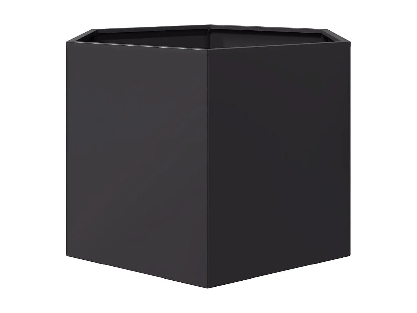 Jardinière noir hexagone 69x60x45 cm acier
