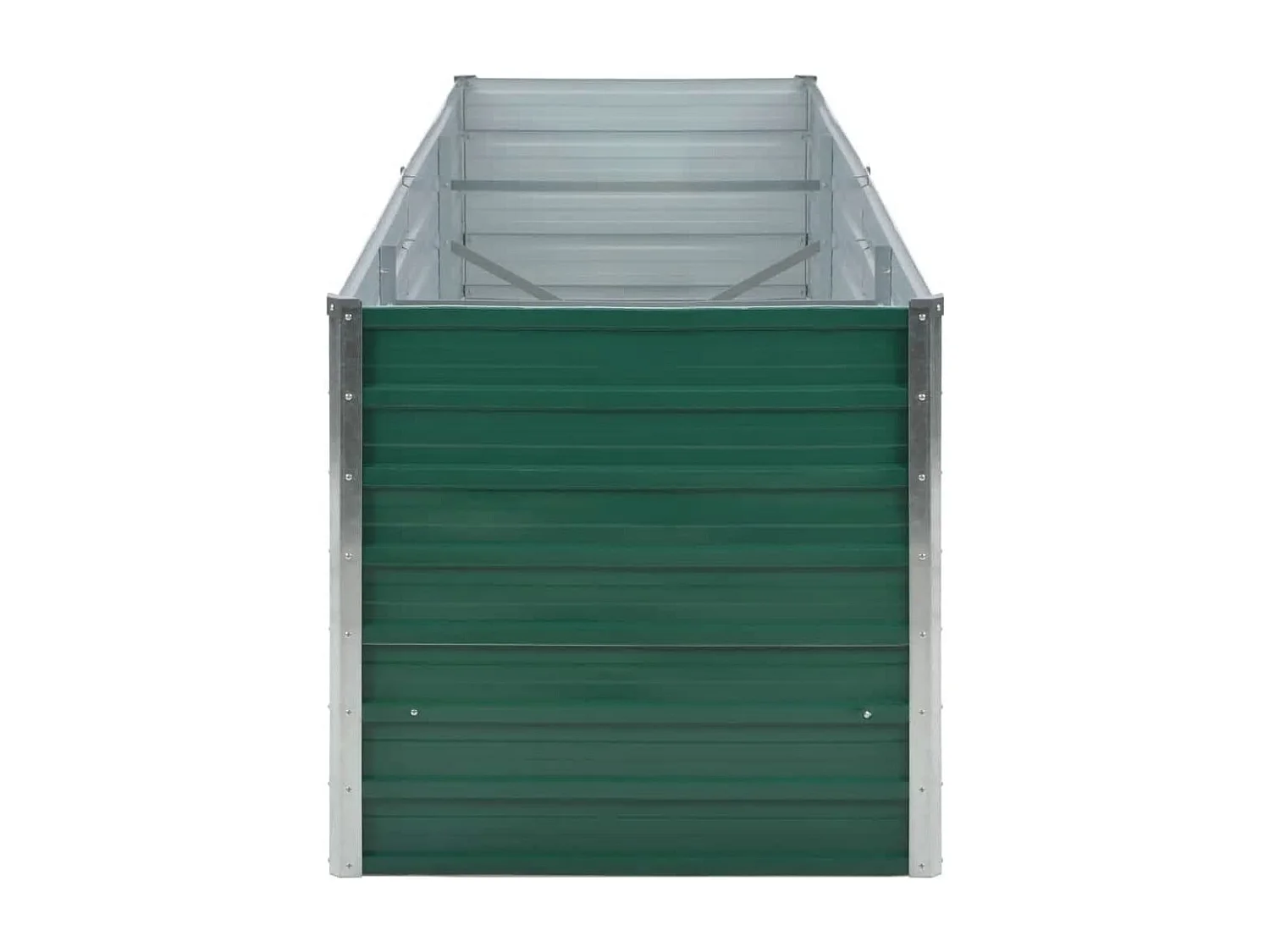 Lit surélevé de jardin Acier galvanisé 240x80x77 cm Vert