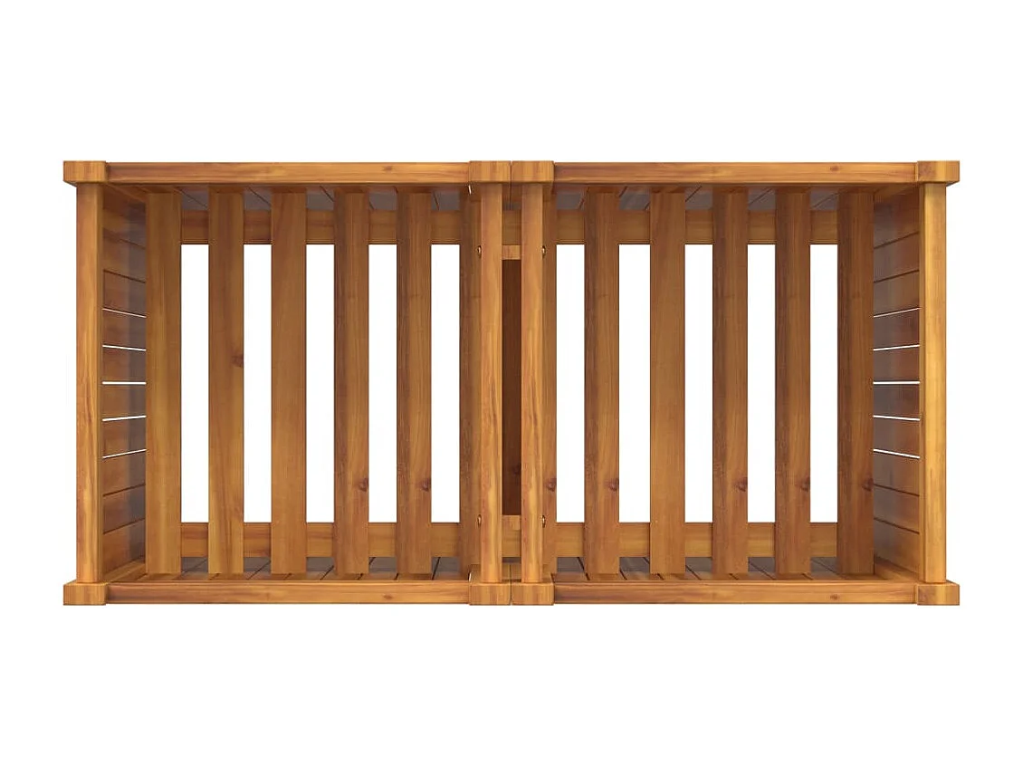 Pflanzkübel mit Einlage 84x42x75 cm Massivholz Akazie