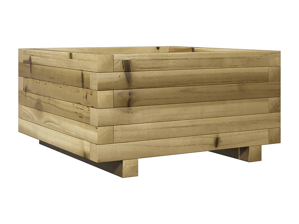 Jardinière 50x50x26,5 cm bois de pin imprégné