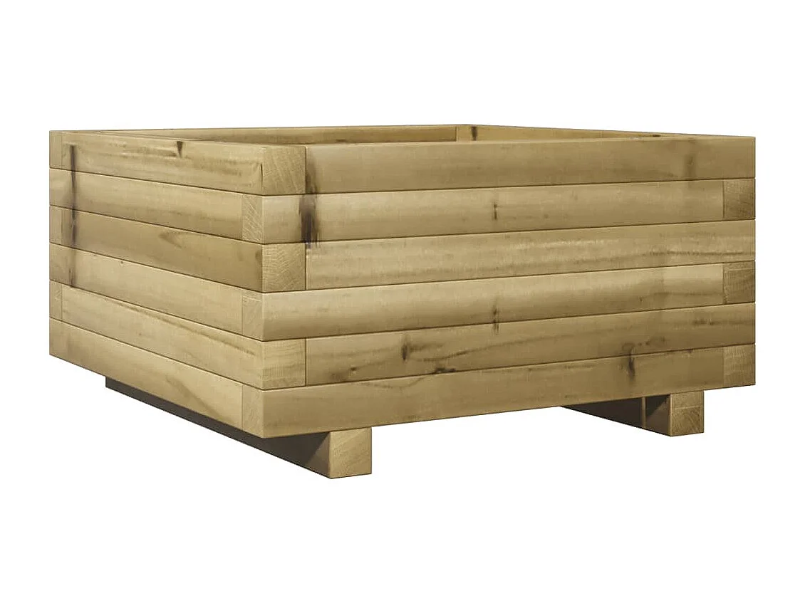 Jardinière 50x50x26,5 cm bois de pin imprégné