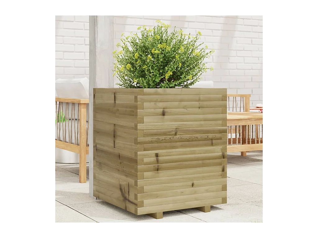 Jardinière 60x60x72 cm bois de pin imprégné