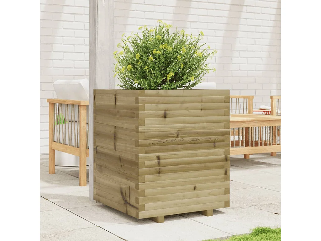 Jardinière 60x60x72 cm bois de pin imprégné