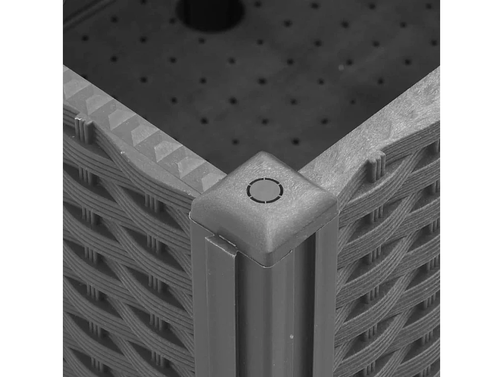 Fioriera da Giardino con Ruote Grigio Chiaro 150x80x54 cm in PP