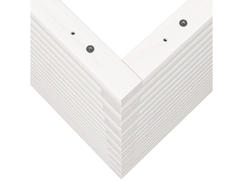 Jardinière blanc 90x60x68,5 cm bois de pin massif