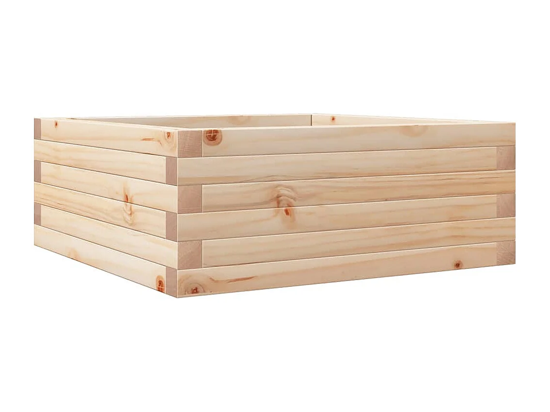 Jardinière 60x60x23 cm bois de pin massif