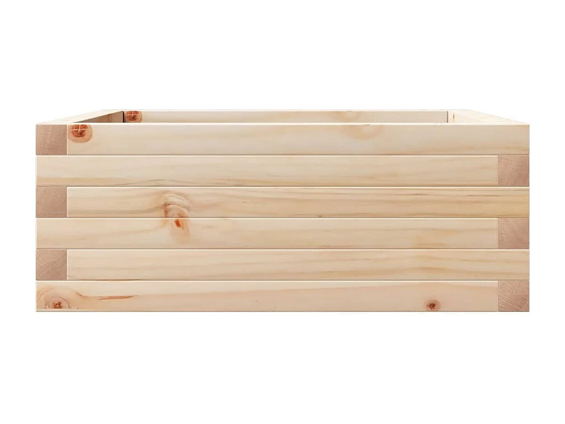 Jardinière 60x60x23 cm bois de pin massif