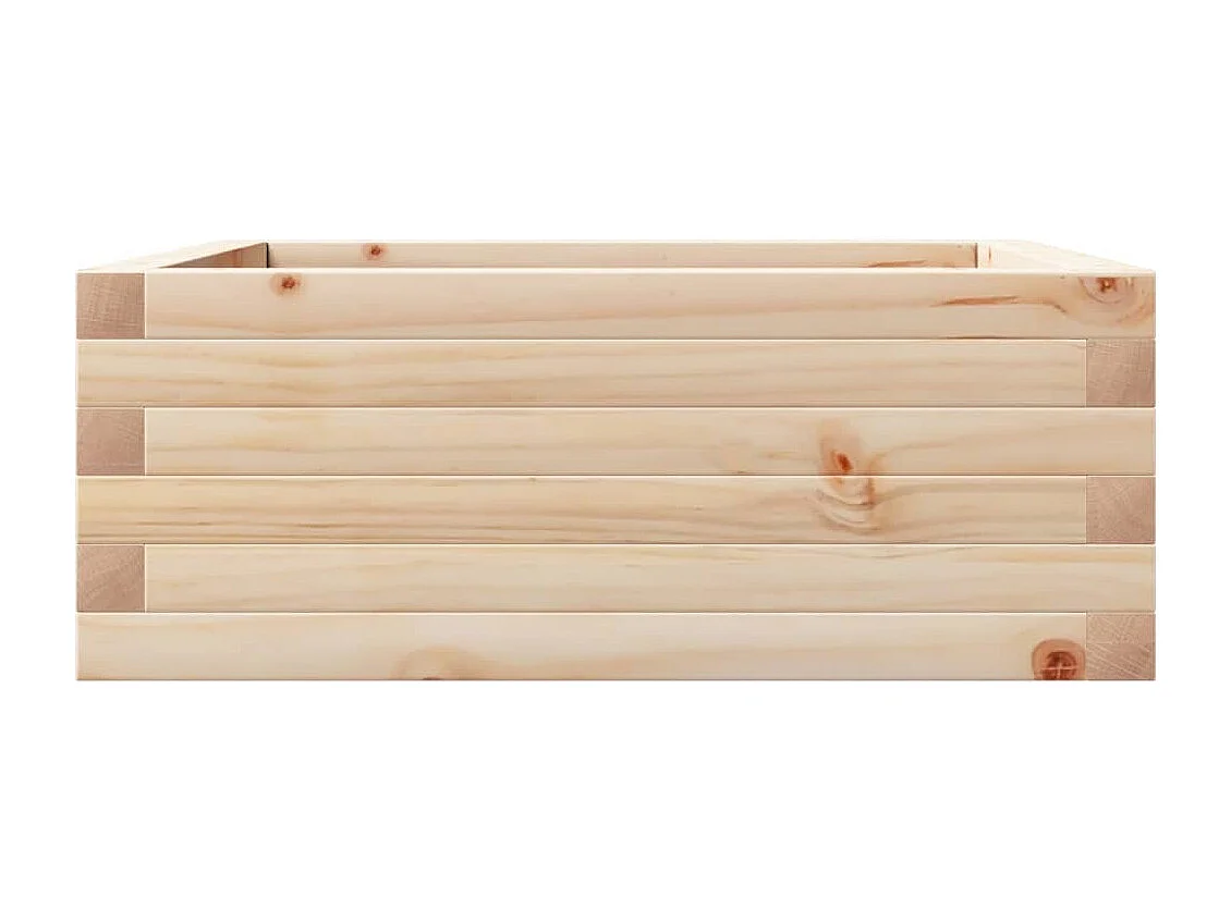 Jardinière 60x60x23 cm bois de pin massif