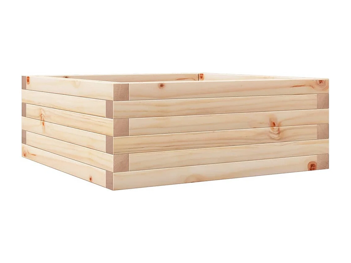 Jardinière 60x60x23 cm bois de pin massif