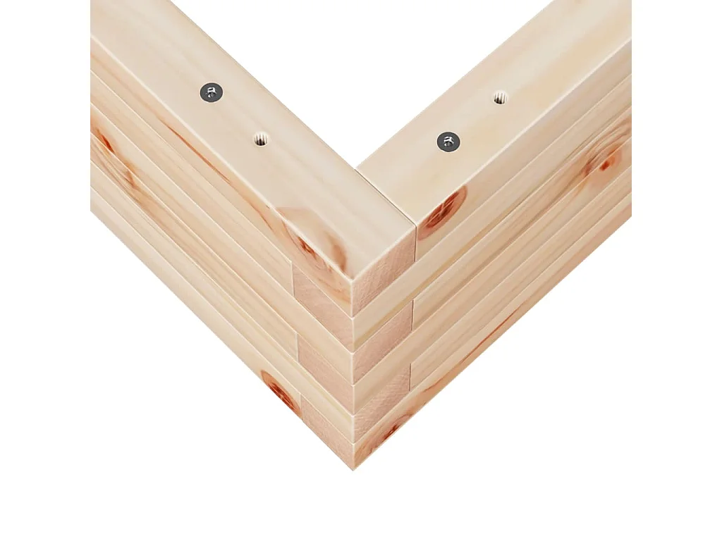 Jardinière 60x60x23 cm bois de pin massif