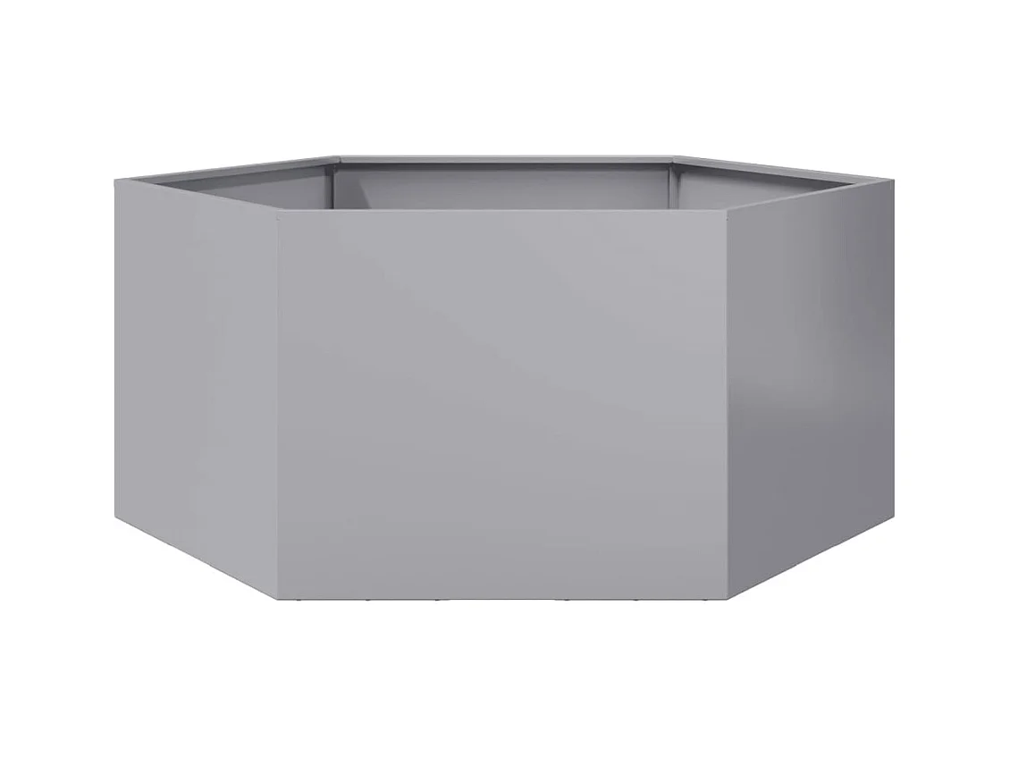 Jardinière hexagone 104x90x45 cm acier galvanisé